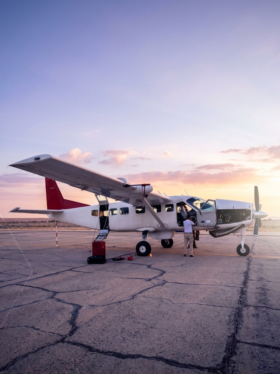 FalconViz aircraft stationed in Saudi Arabia for wide-area mapping