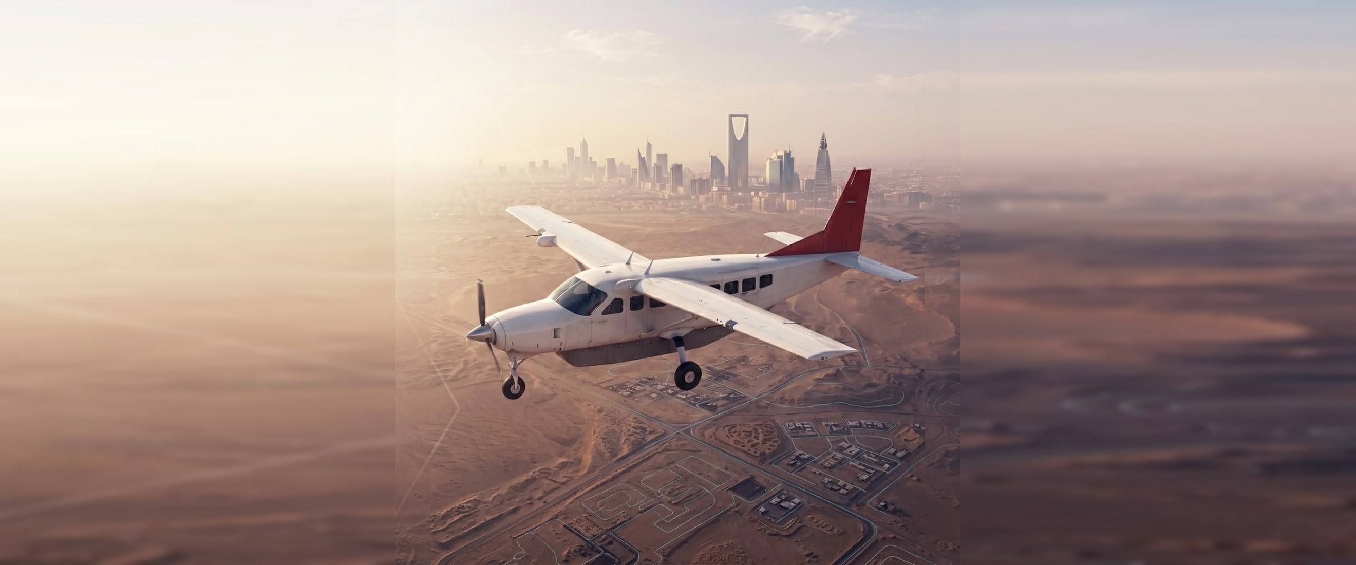 Aircraft supporting wide-area mapping operations over Saudi Arabia